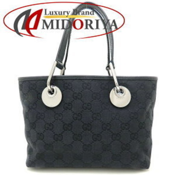 Gucci Tote Handbag Leather Black - Picture 1 of 9